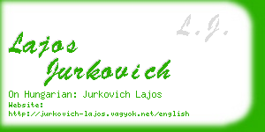 lajos jurkovich business card